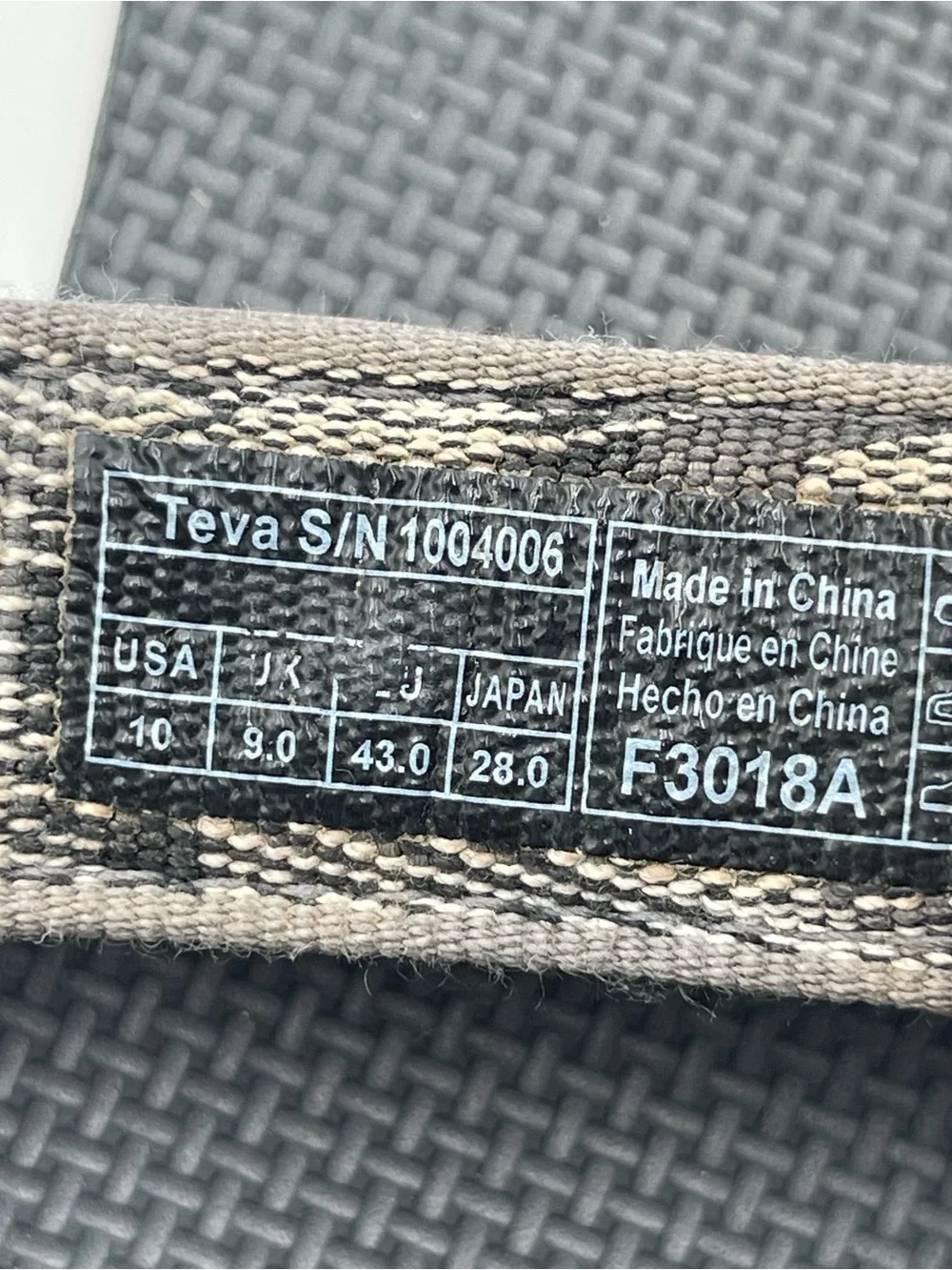 Teva Original Universal Sport Sandals Canyon Dark Gull Grey Unisex Men’s 10